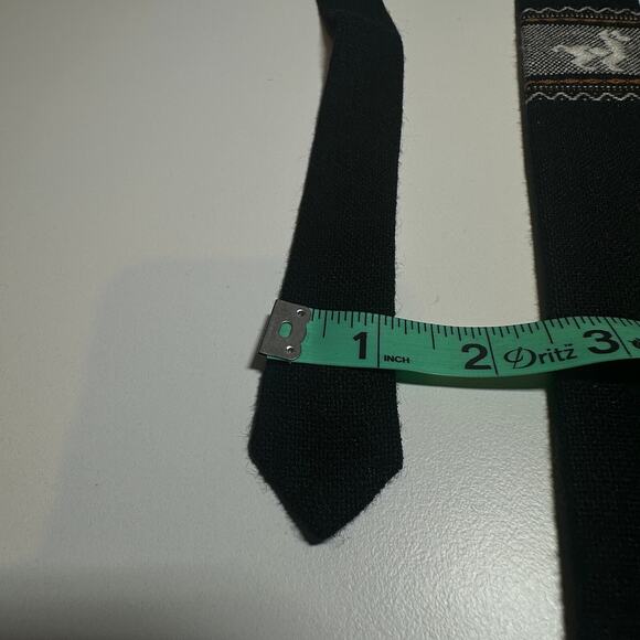 Vintage Unique Nazca Aztec Neck Tie Adjustable Black Career Business Casual - Picture 5 of 9